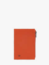 Portefeuille Porte-monnaie Cuir Etrier Orange madras EMAD619
